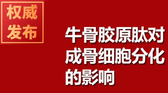 牛骨胶原肽对成骨细胞分化的影响
